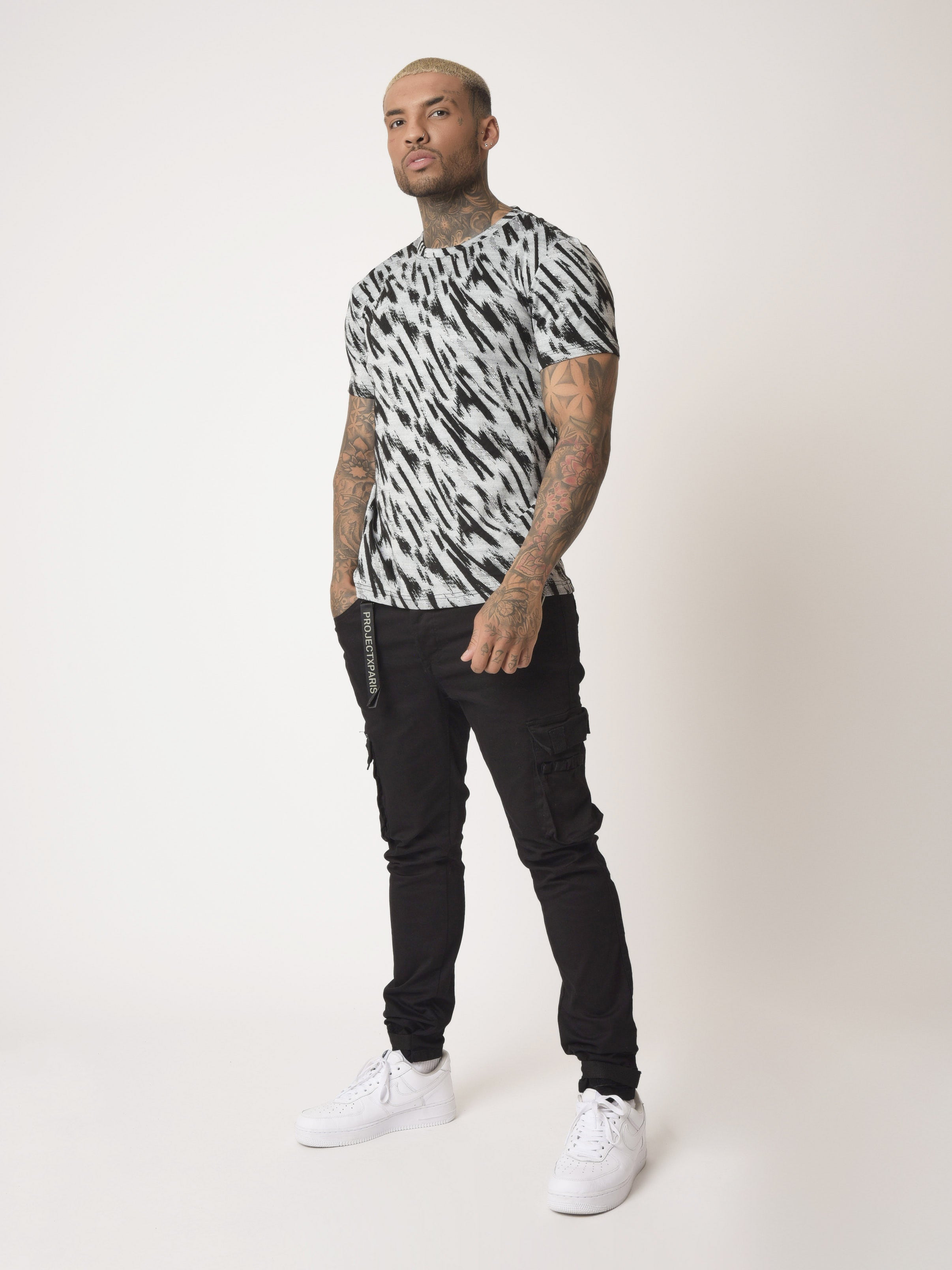 T-shirt con motivo grafico zebrato-2