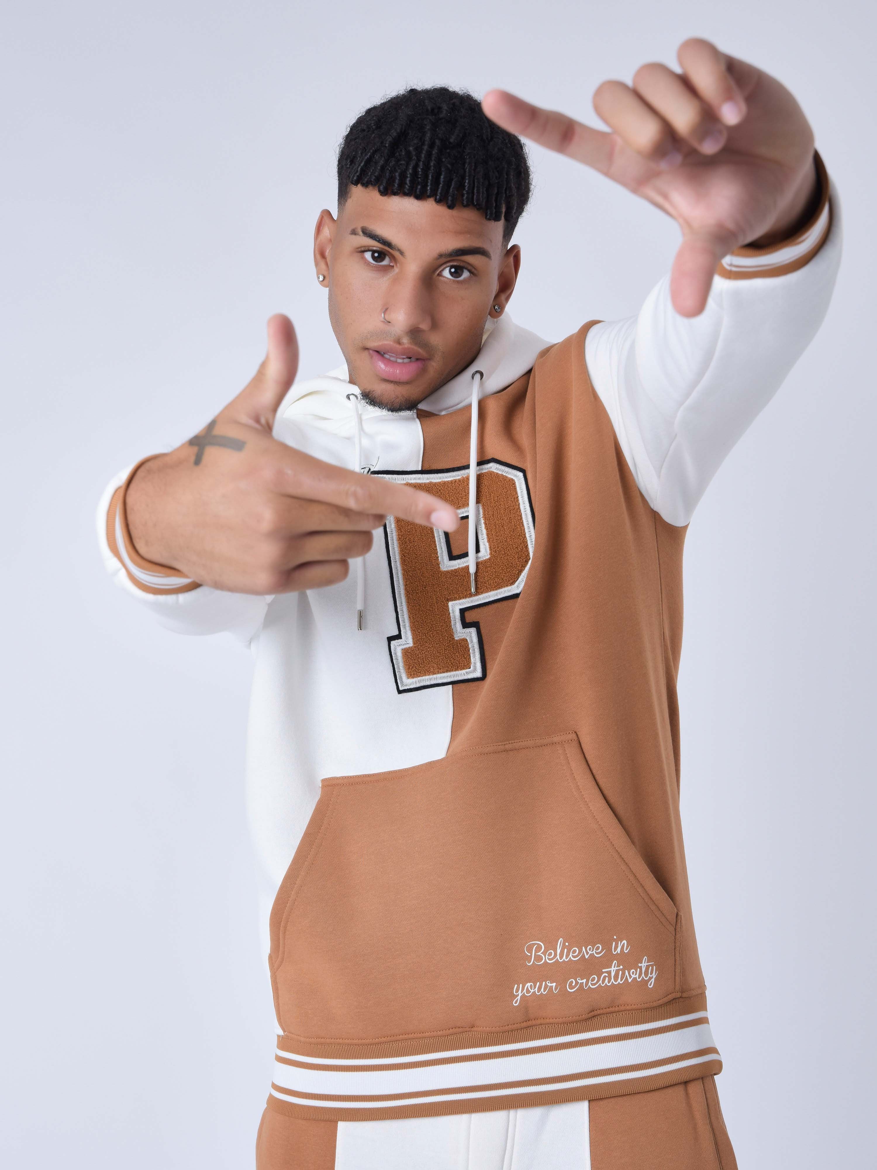 Sudadera con capucha estilo universitario con logo-2
