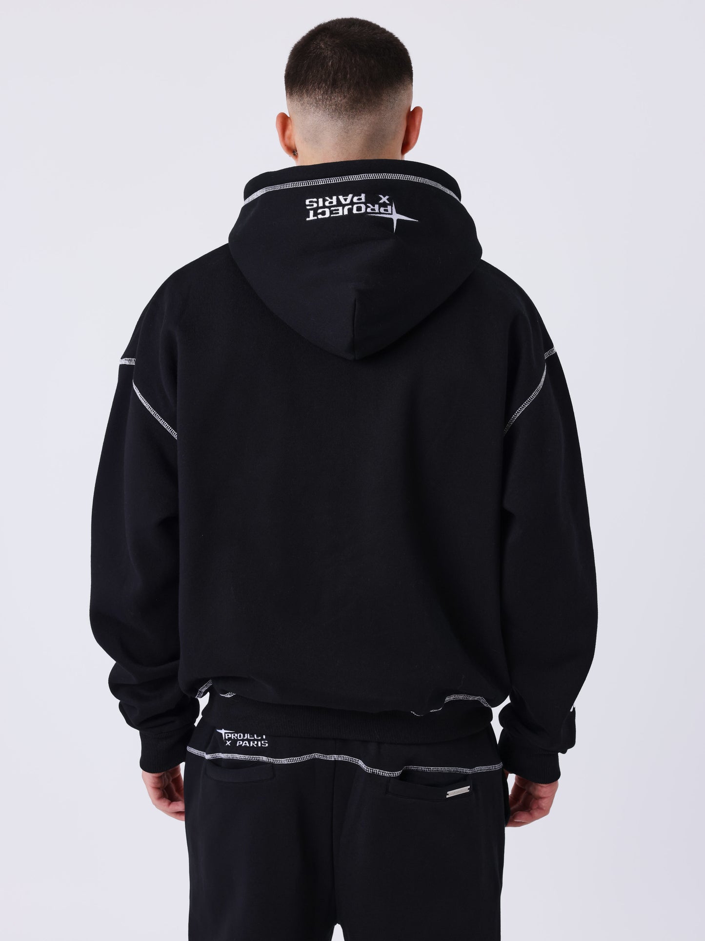 Uk Drip gewatteerde hoodie met rits