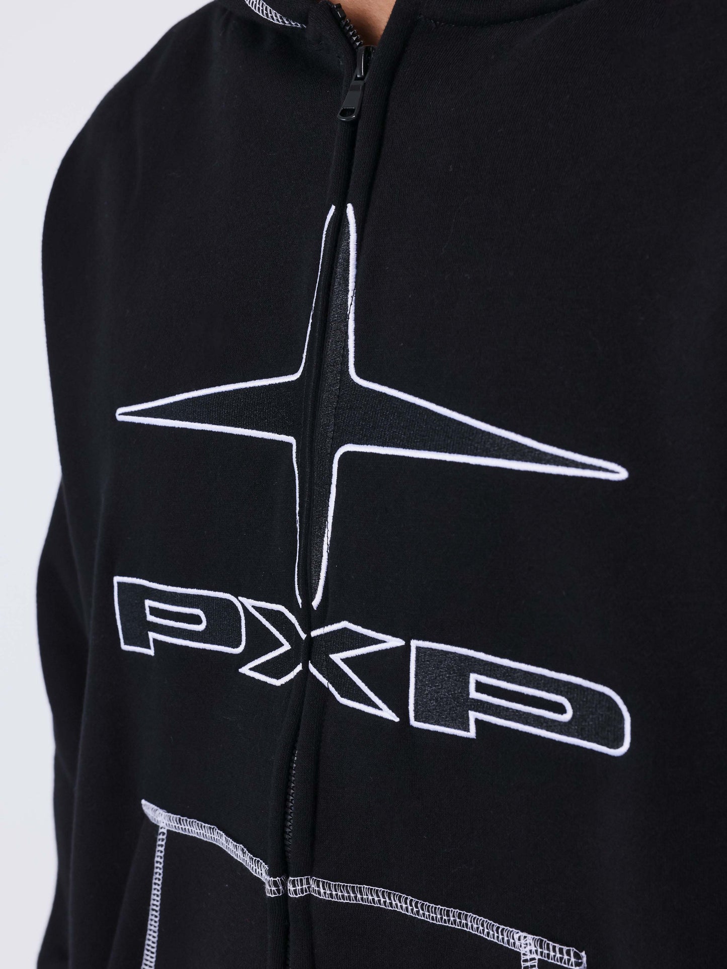 Uk Drip gewatteerde hoodie met rits