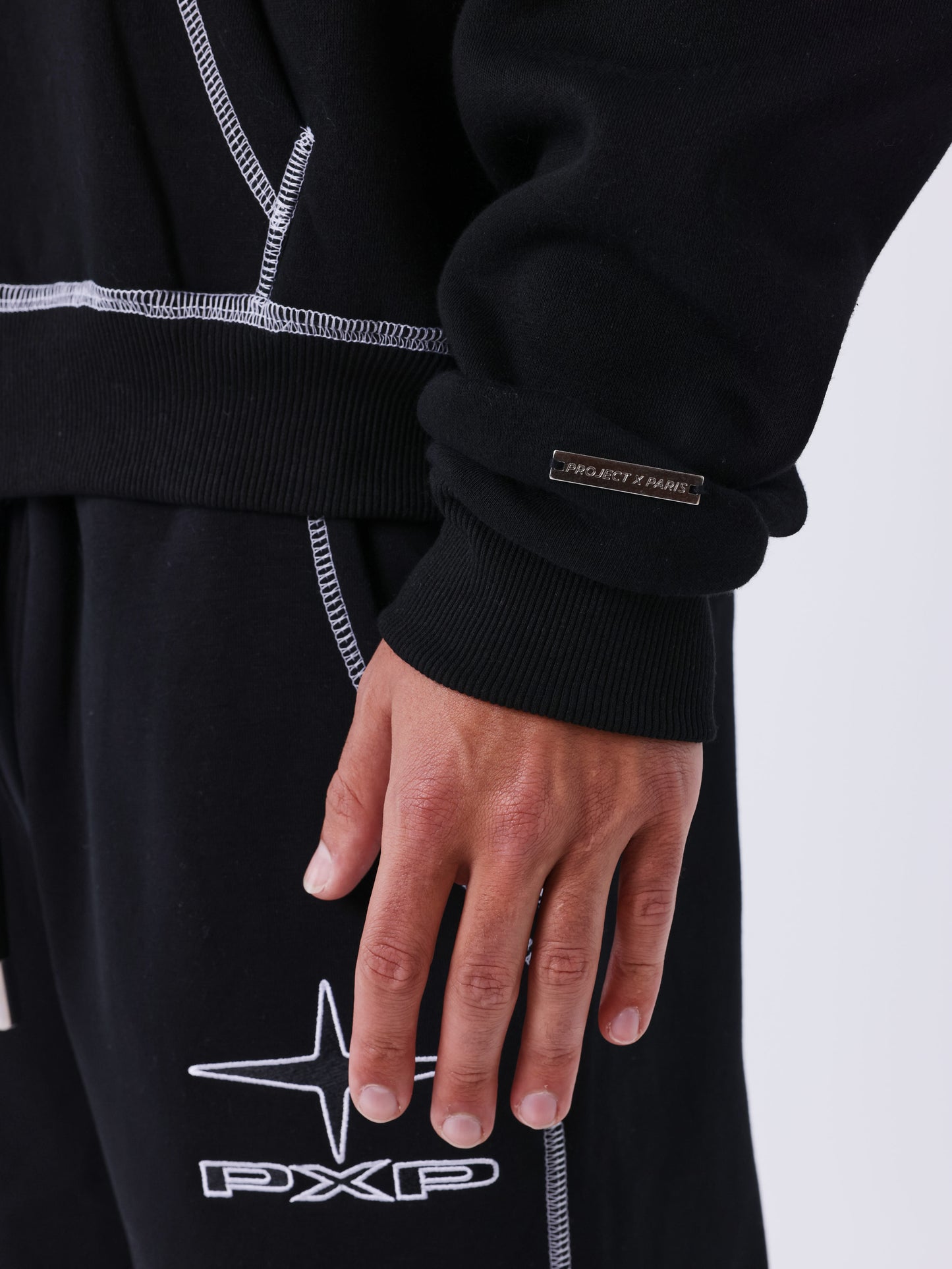 Uk Drip gewatteerde hoodie met rits