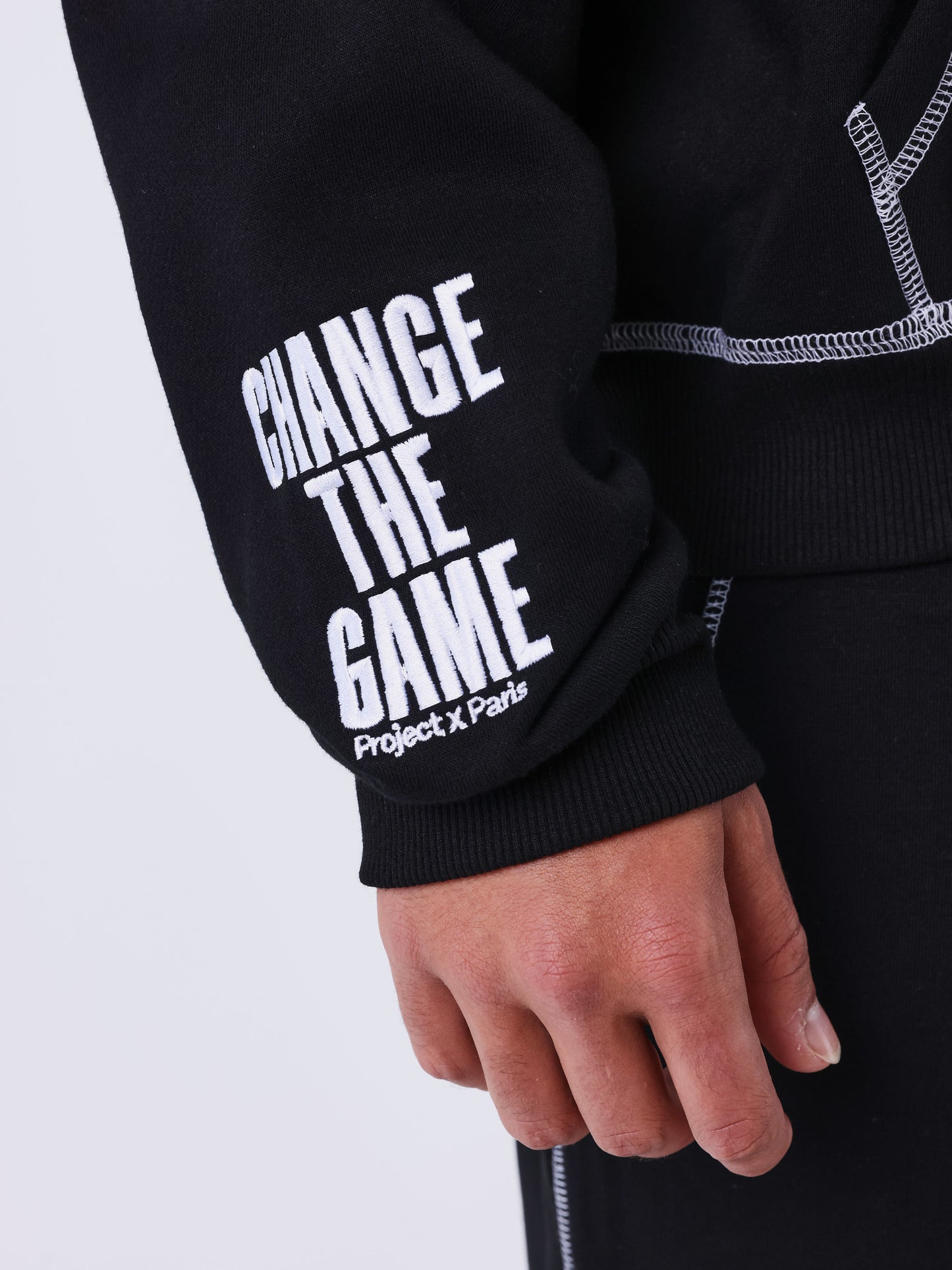 Uk Drip gewatteerde hoodie met rits