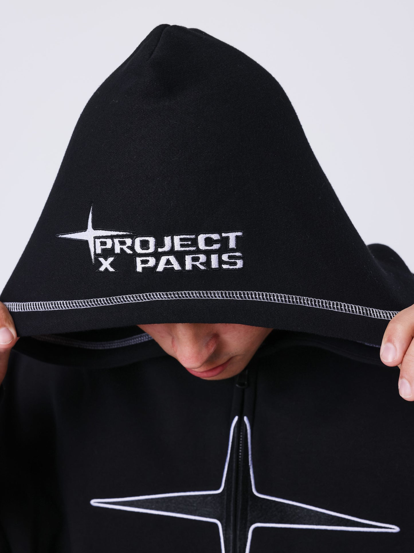 Uk Drip gewatteerde hoodie met rits