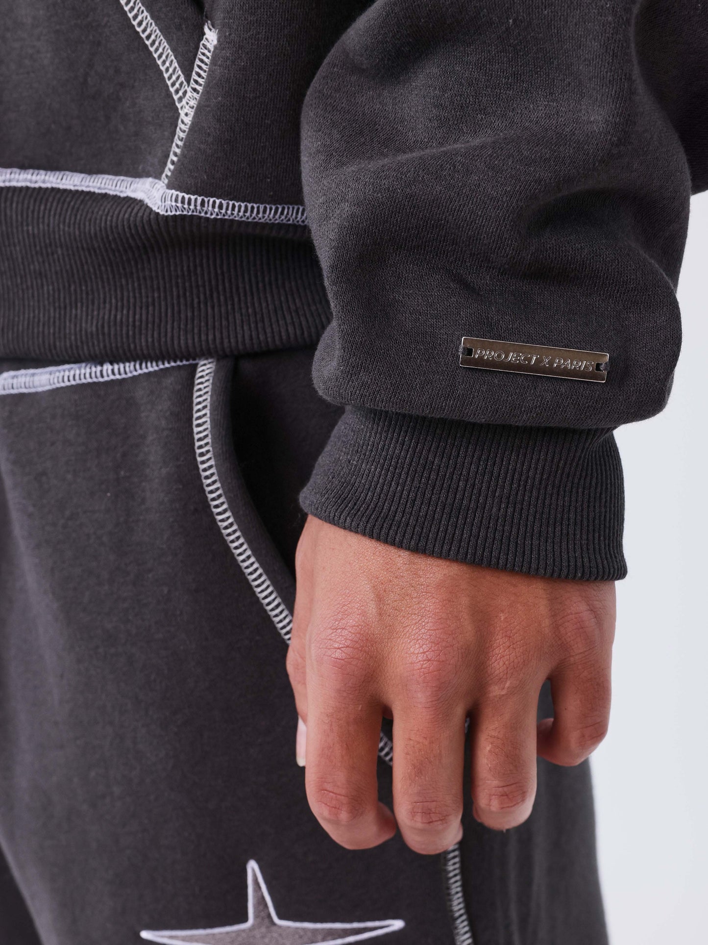 Uk Drip gewatteerde hoodie met rits