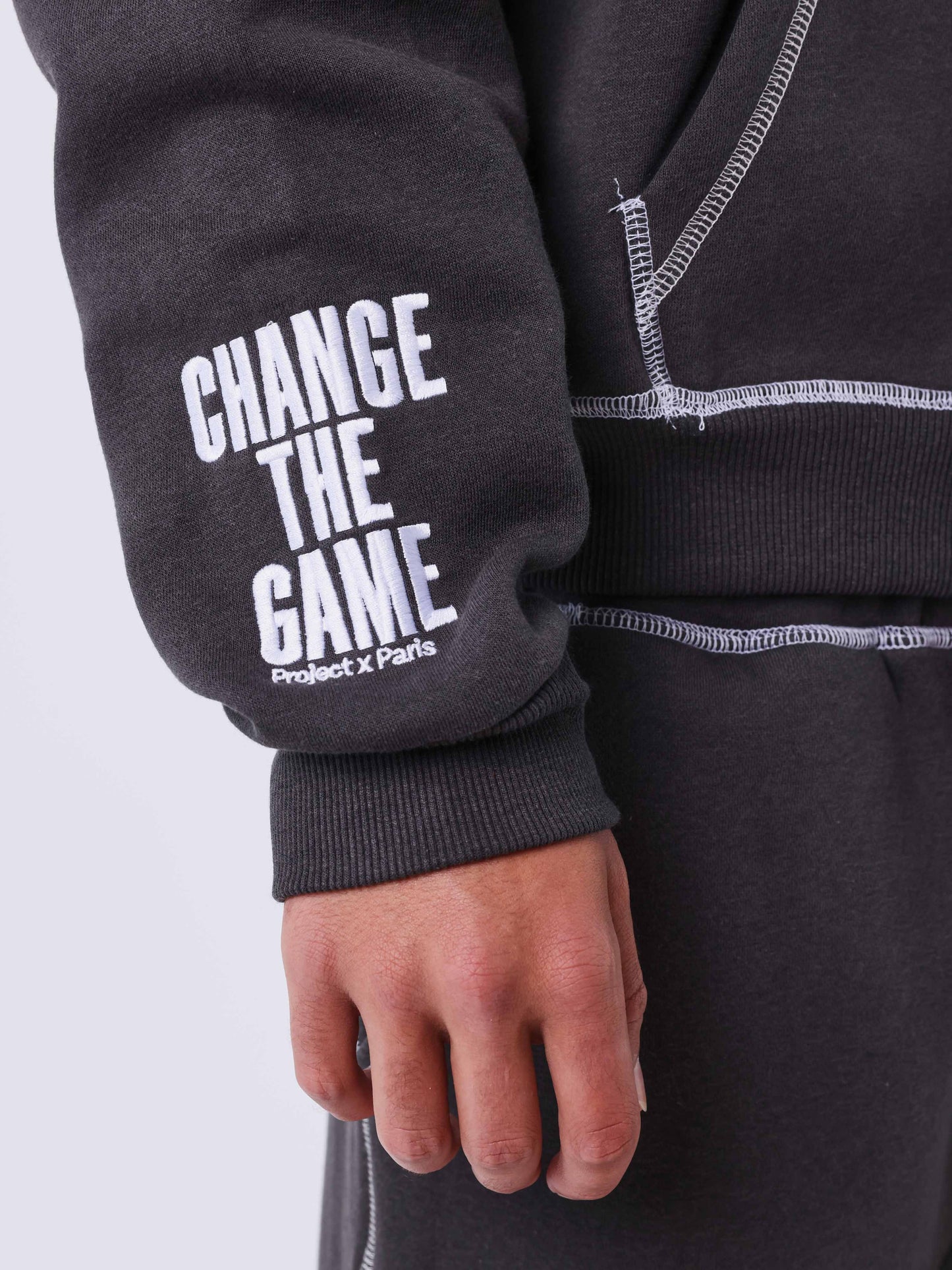 Uk Drip gewatteerde hoodie met rits