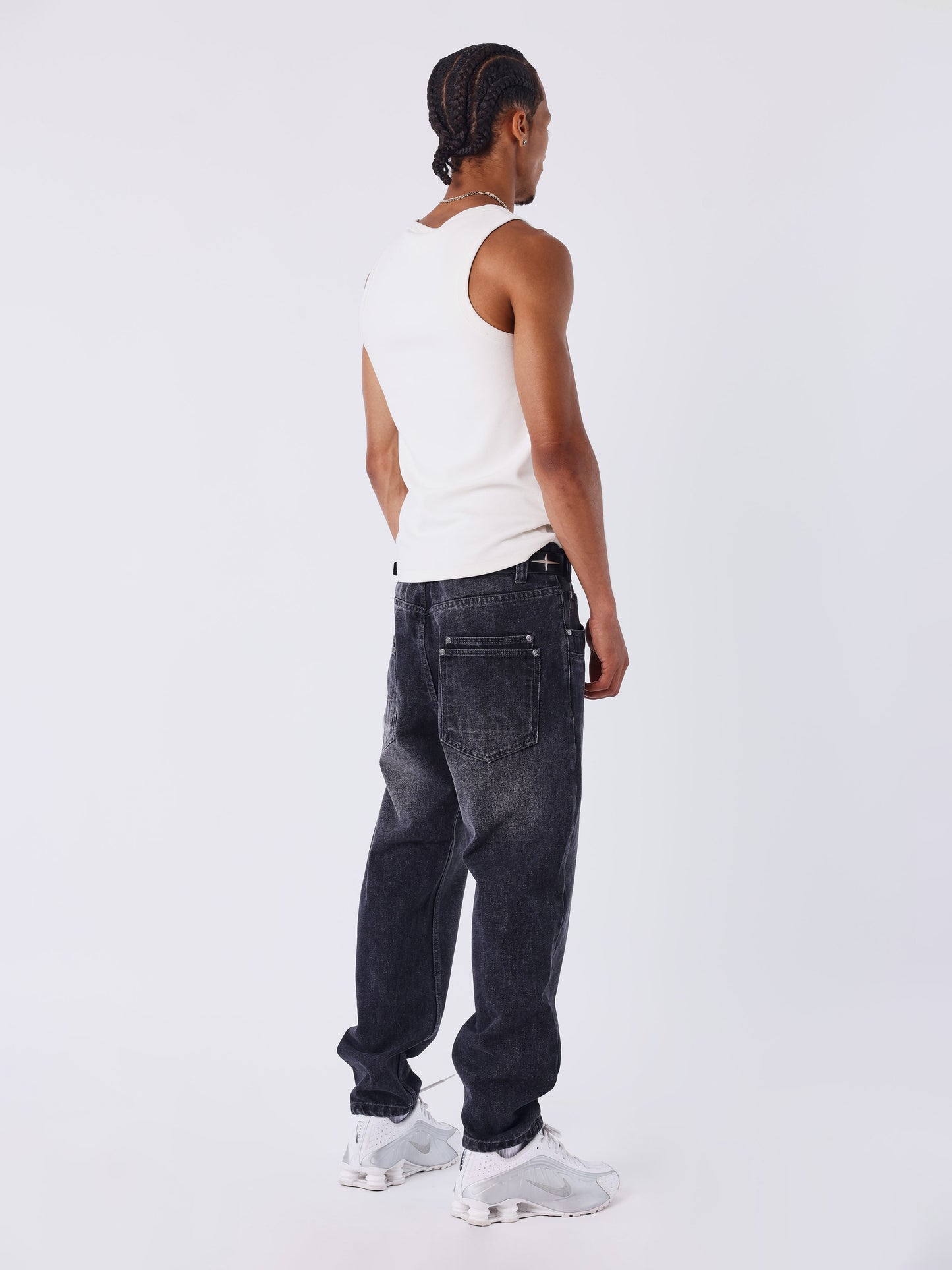 Slim fit black washed denim jeans
