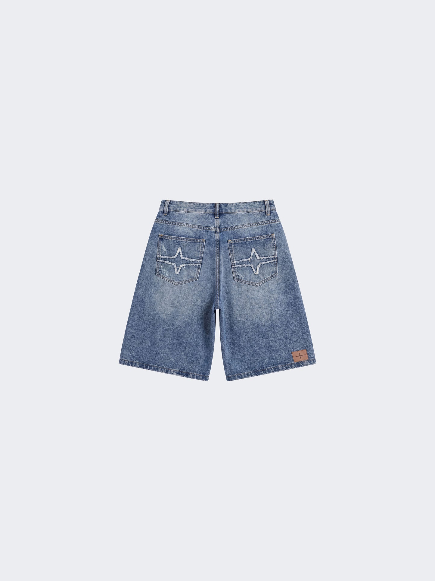 Denim shorts oversize