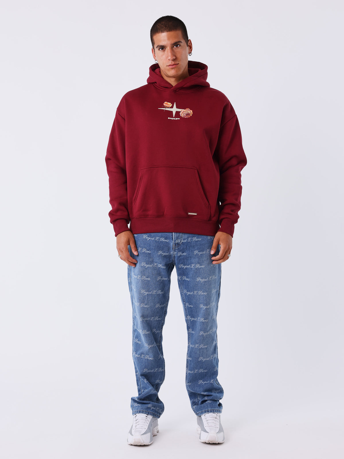 Hoodie med Gothic Roses