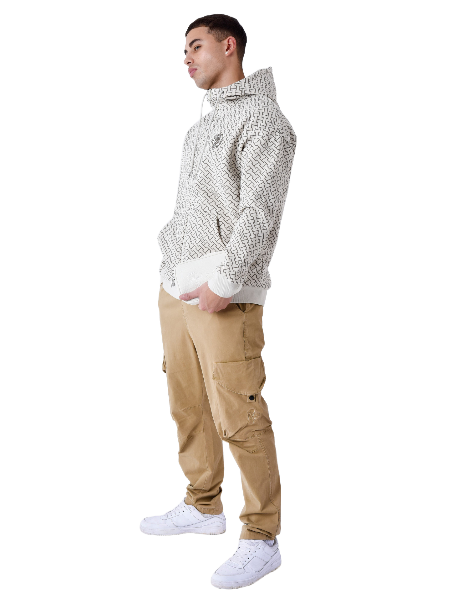 sweat-a-capuche-zippe-imprime-monogramme-craie-modelshot
