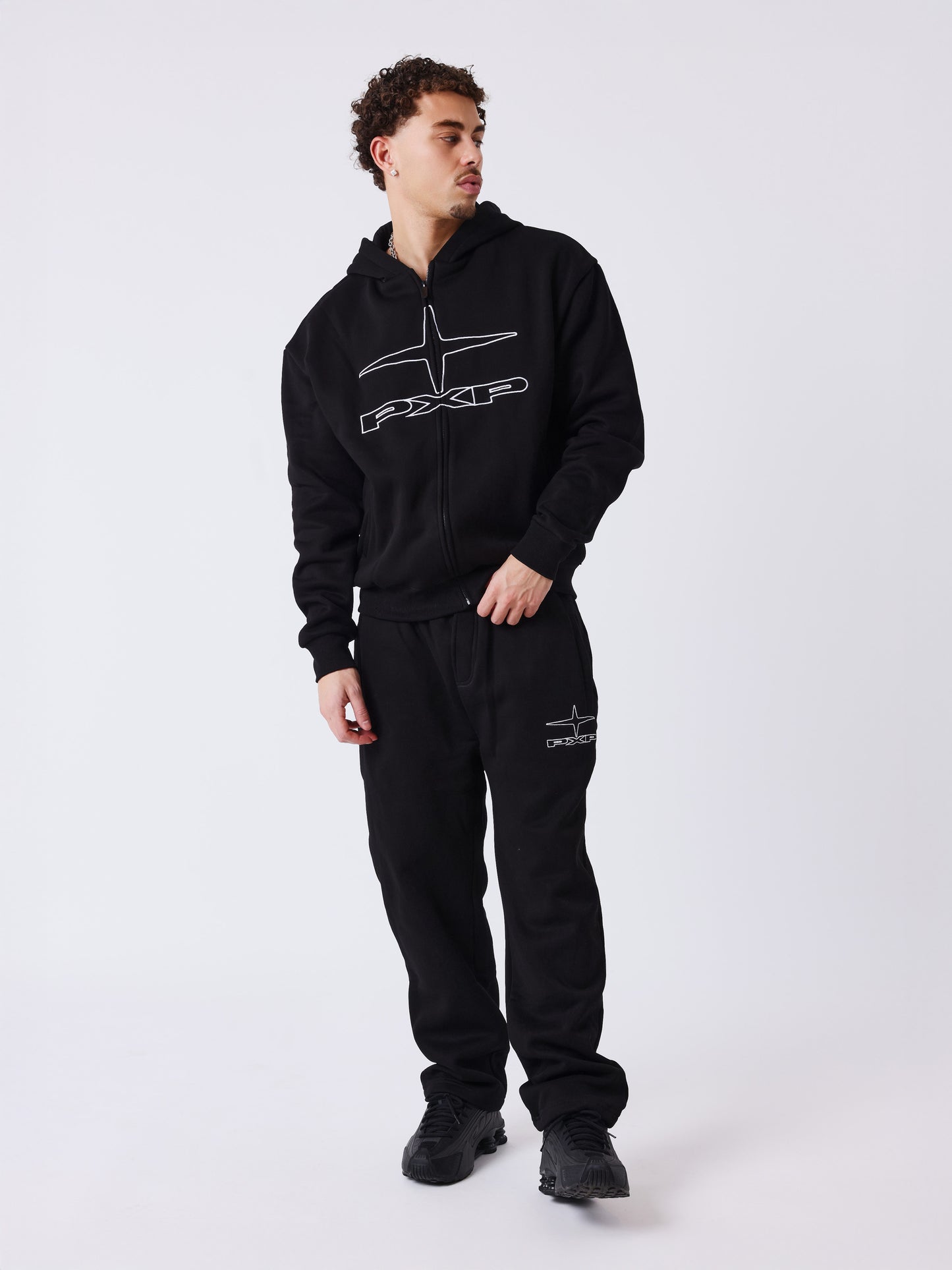 Felpa con cappuccio con zip Polaris a contrasto