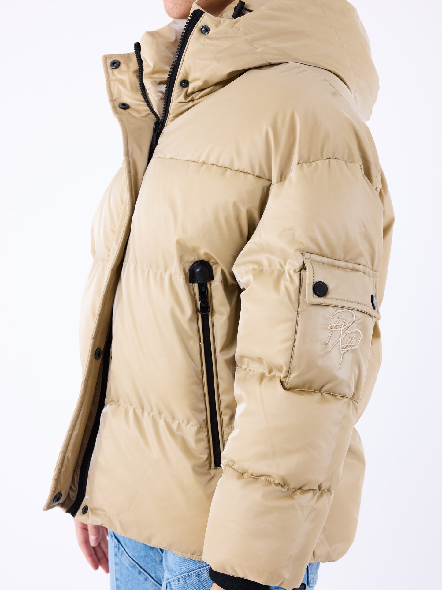 doudoune-ultra-brillante-a-capuche-5092-beige