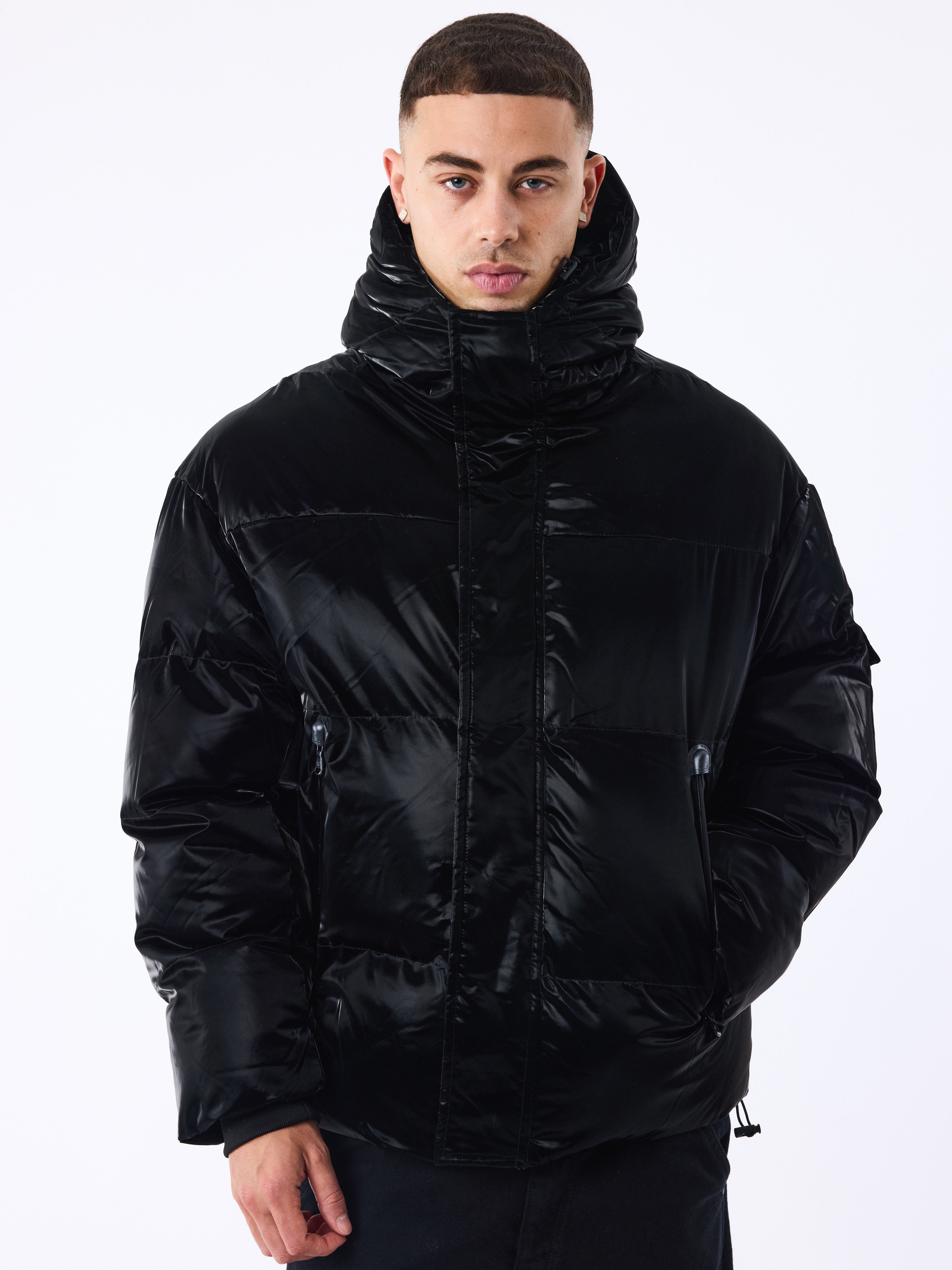 Ultra shiny hooded down jacket for men Project X Paris – PXP