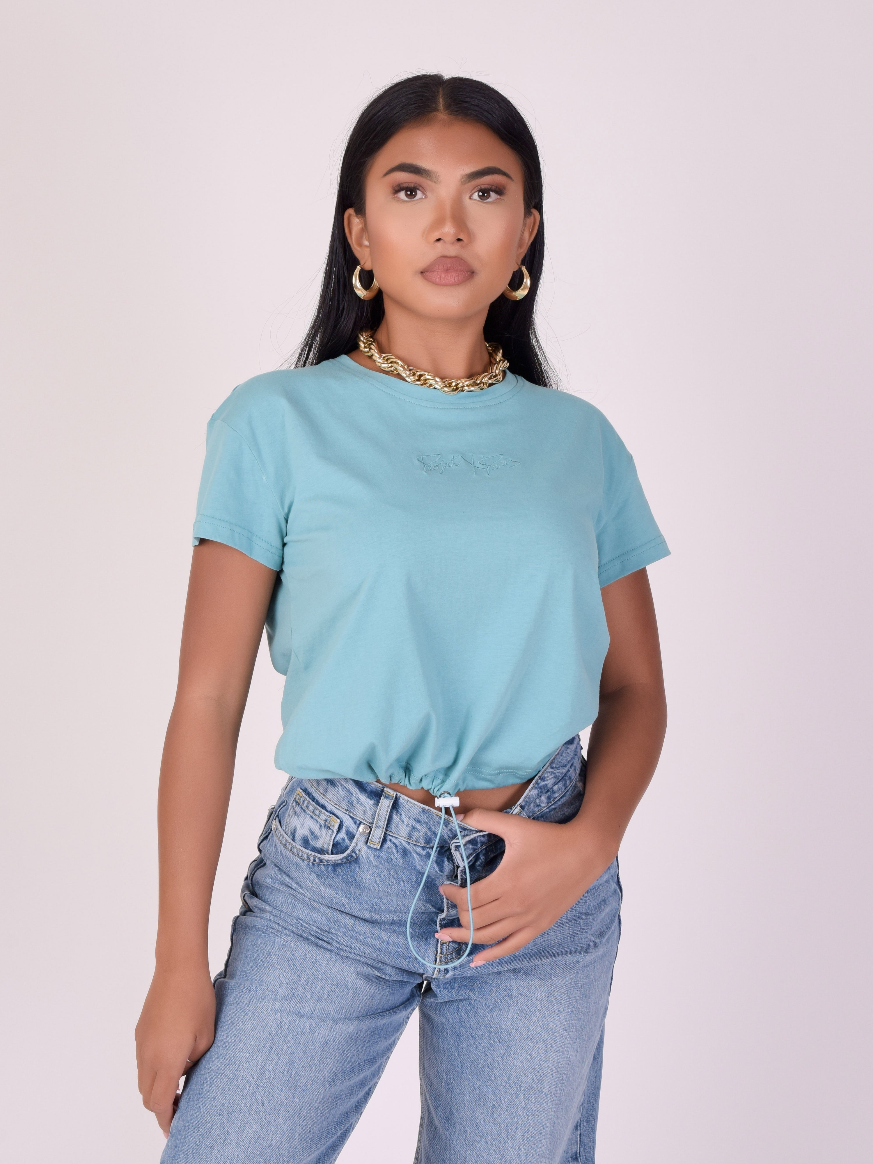 T-Shirt mit Kordelzug-2