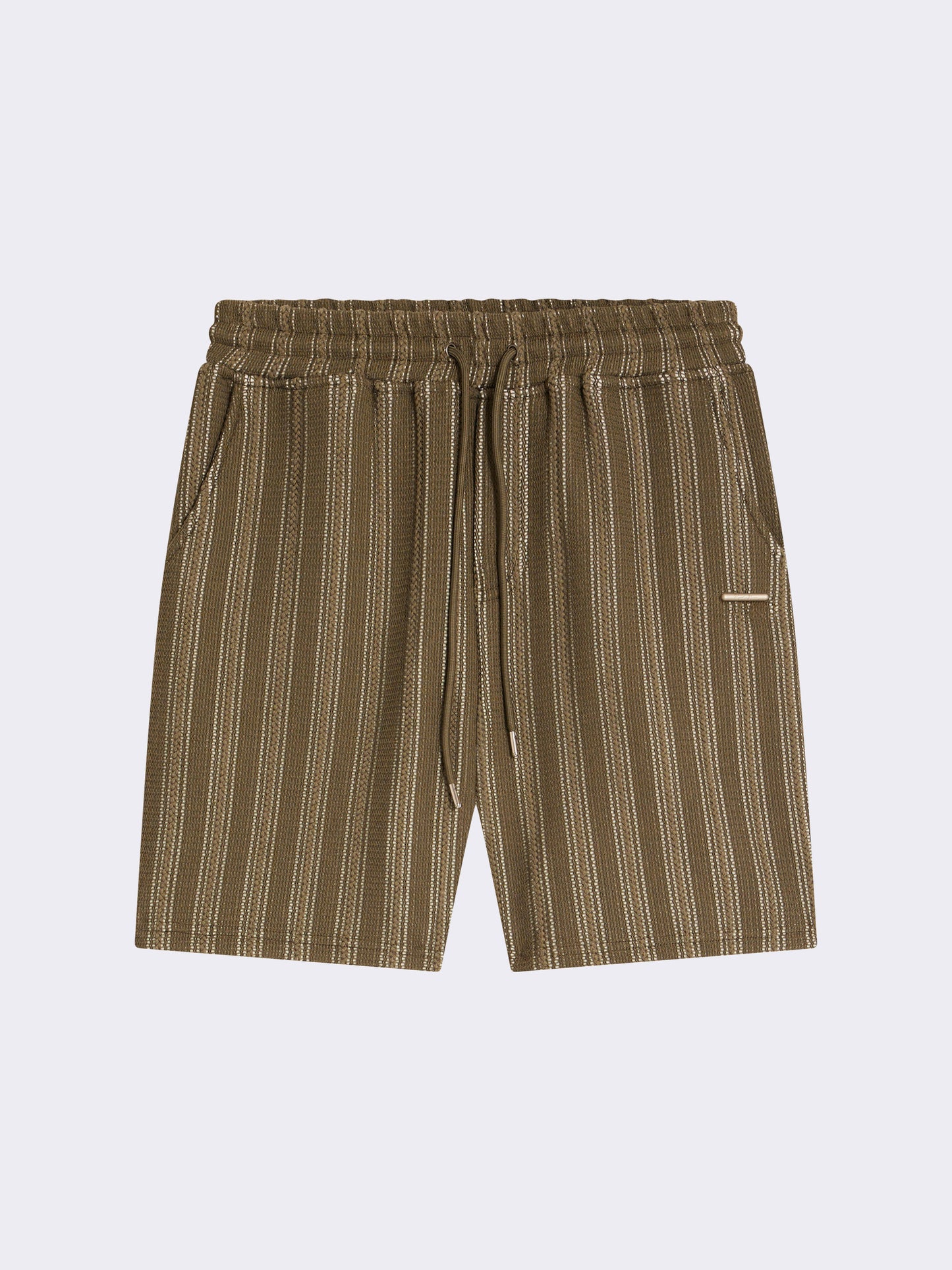 short-decontractee-en-maille-olive-fonce