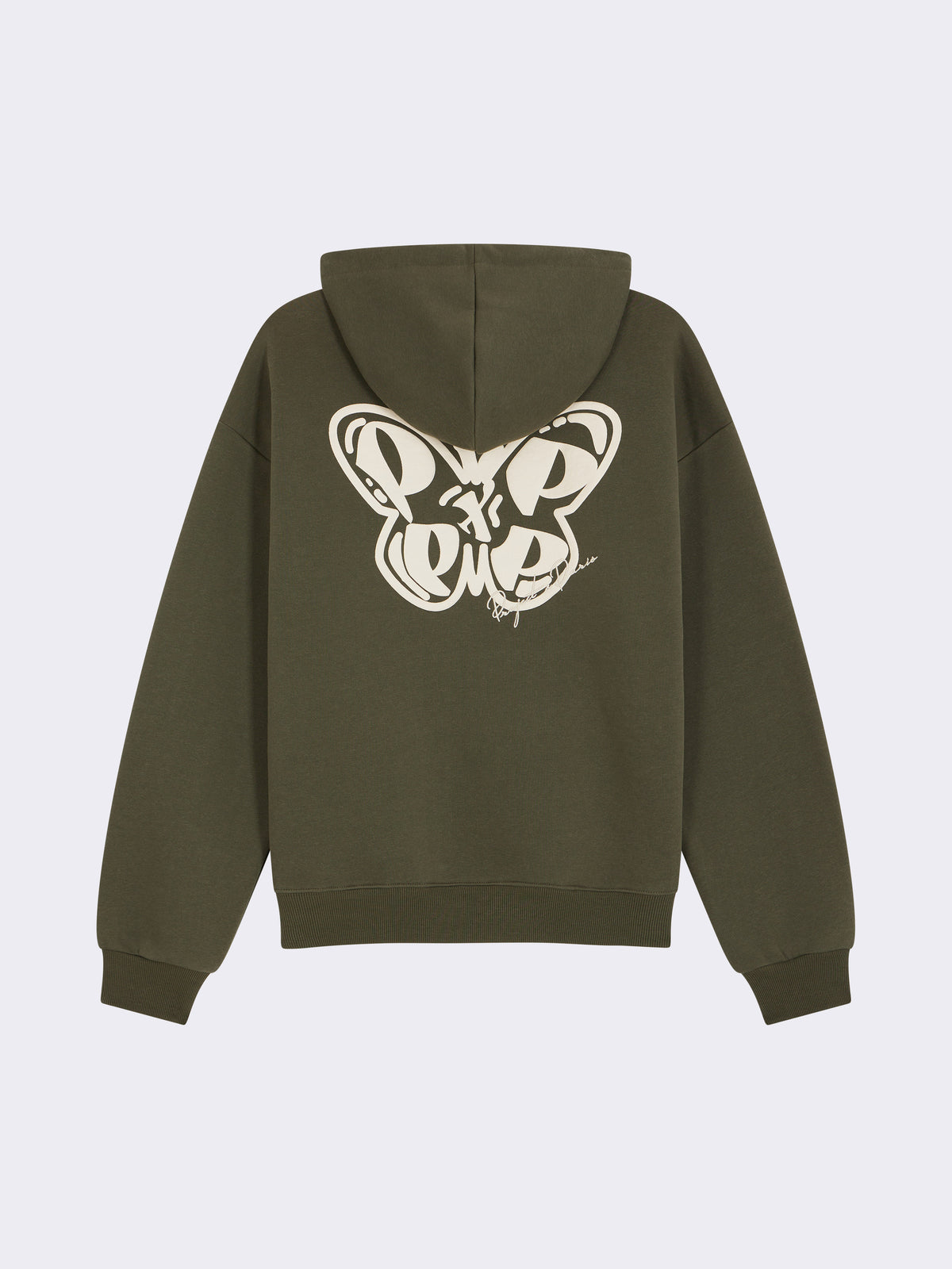 sweat-a-capuche-papillon-5246-olive-fonce