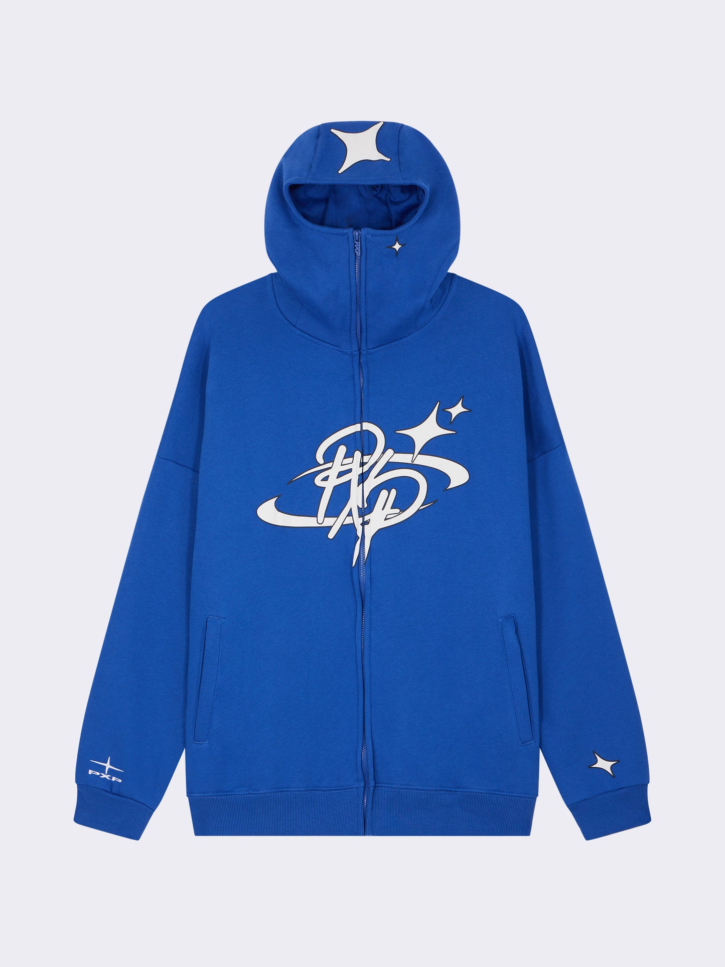 sweat-a-capuche-zippe-collaboration-kalash-bleu-electrique