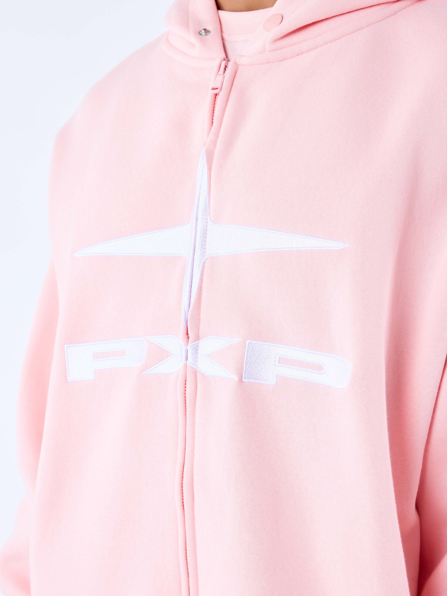 sweat-a-capuche-zippe-polaris-rose