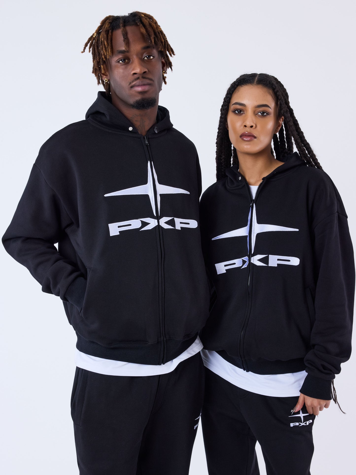 sweat-a-capuche-zippe-polaris-noir