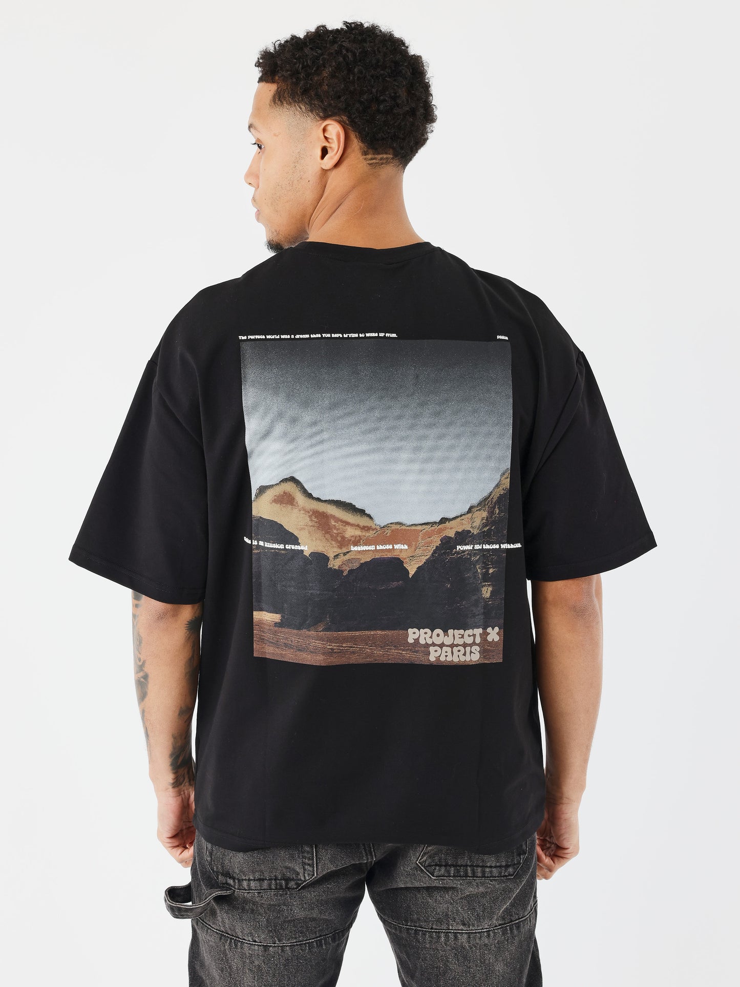 t-shirt-motif-canyon-noir