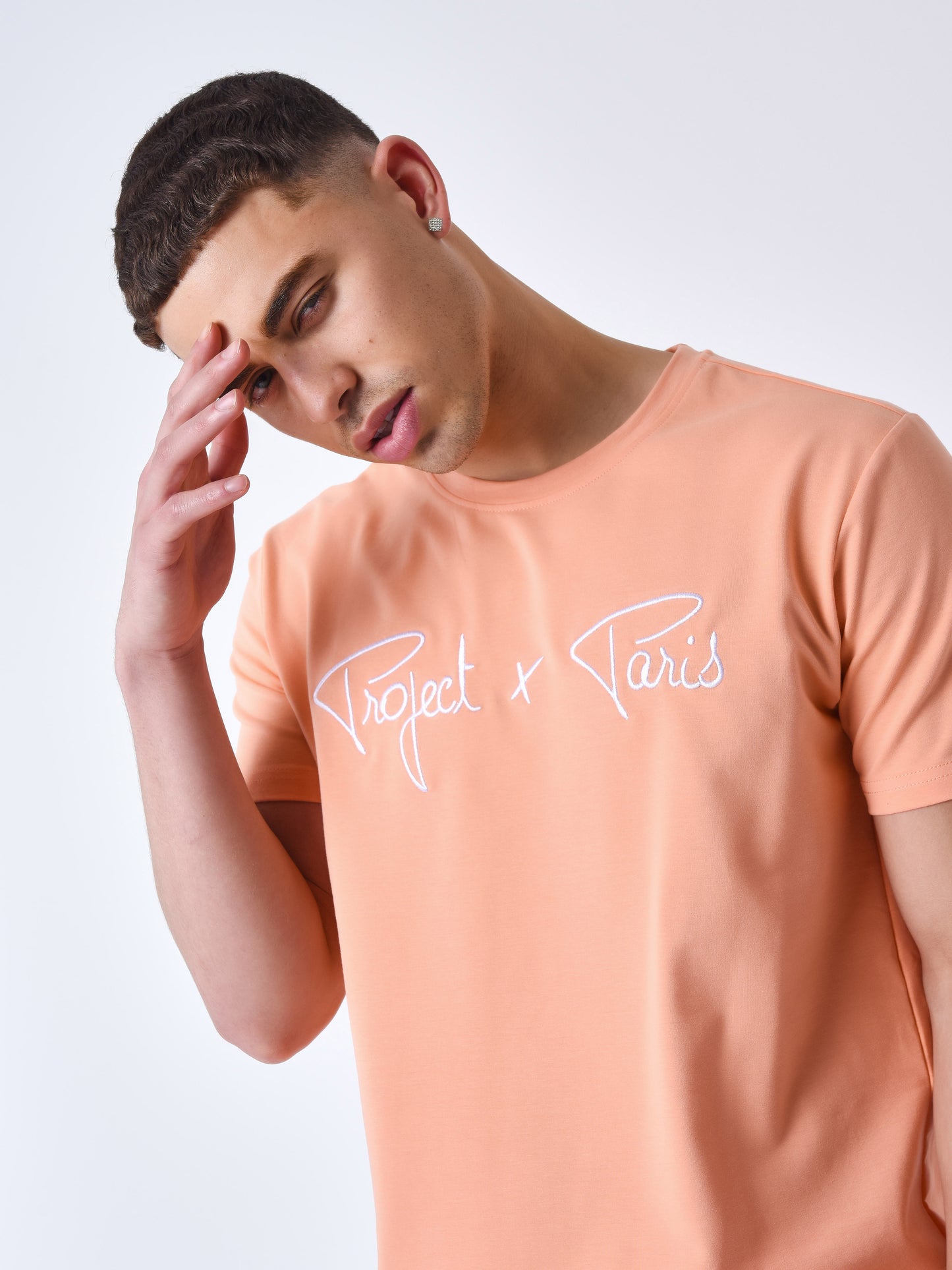 tee-shirt-basic-broderie-logo-project-x-paris-peche