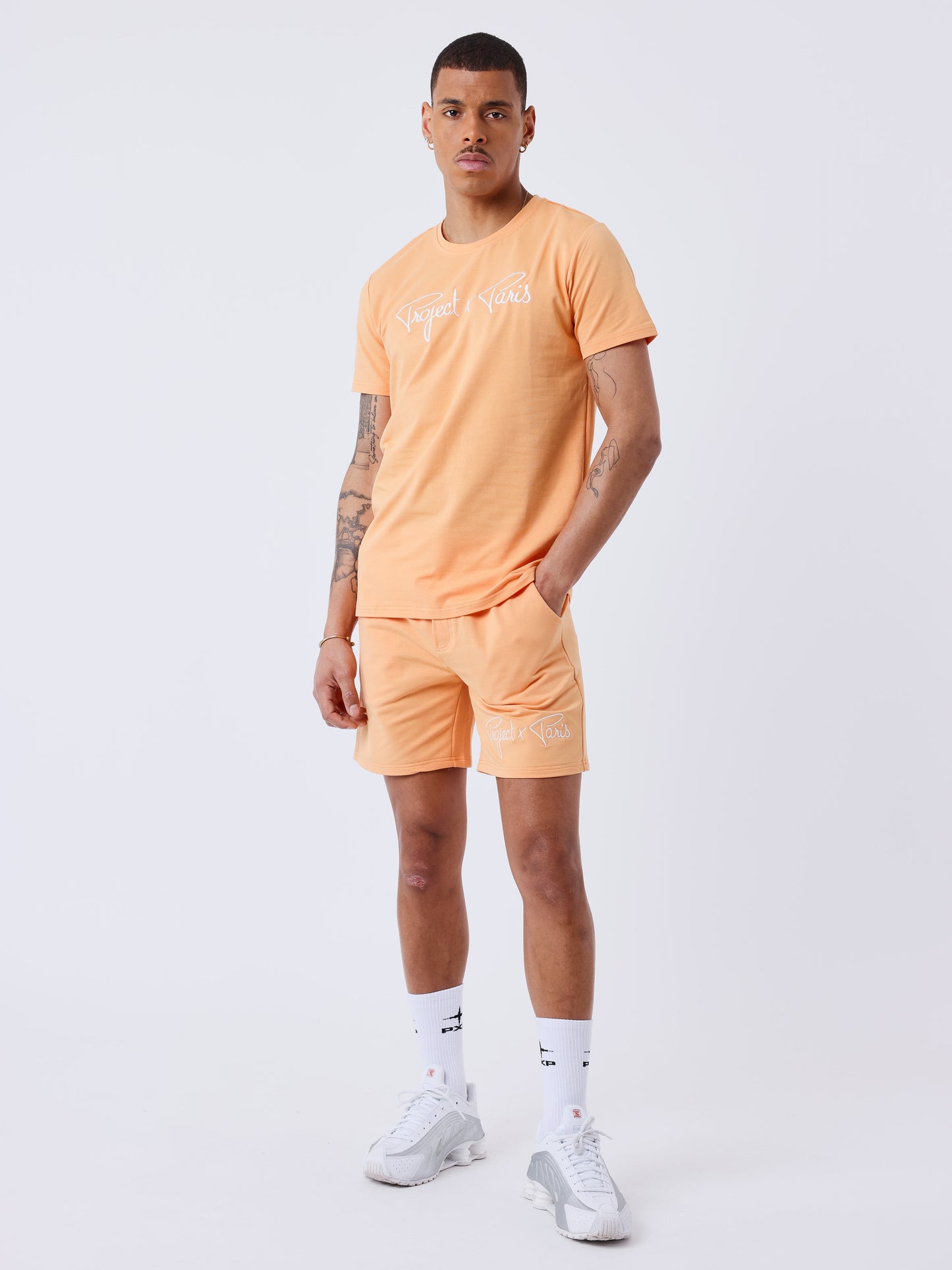 tee-shirt-basic-broderie-logo-project-x-paris-apricot-cream