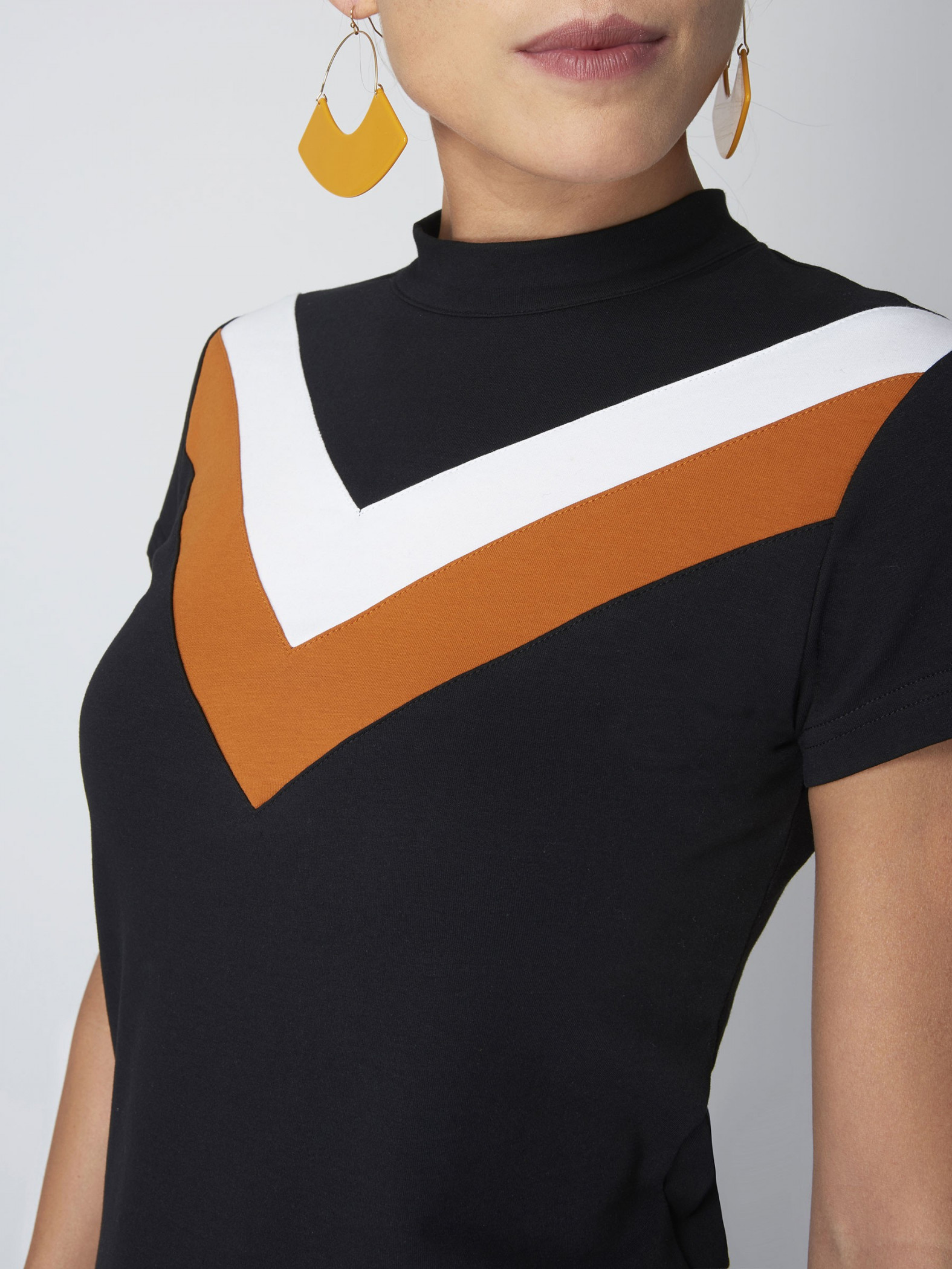 Tee shirt manches courtes color block Femme Project X Paris
