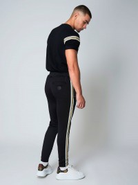 Pantalon de jogging à bandes dorées Homme Project X Paris