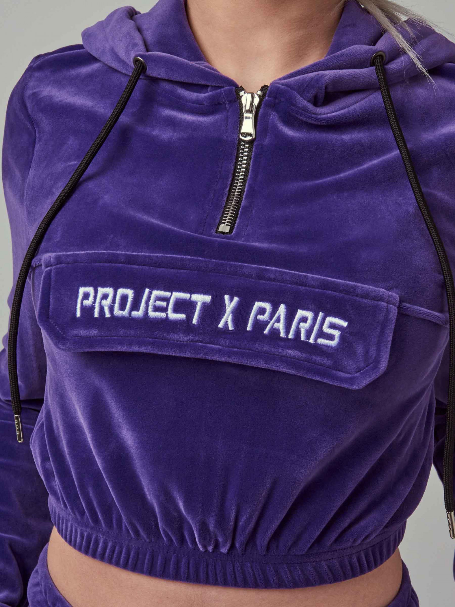 Velvet Super Cropped Hoodie Project X Paris Women