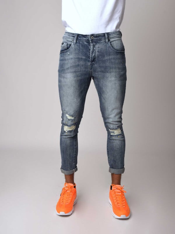 Jean bleu délavé coupe skinny Homme Project X Paris