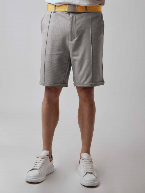 Elegant mid-length shorts - Grey