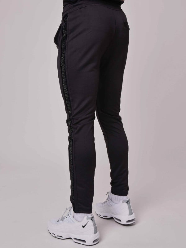 Joggers with Rhinestone Side Stripe