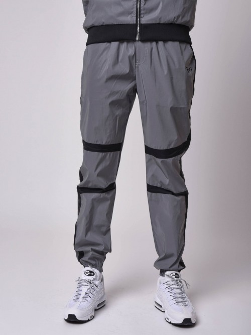 Pantaloni da jogging in bi-materiale riflettente - Riflettente