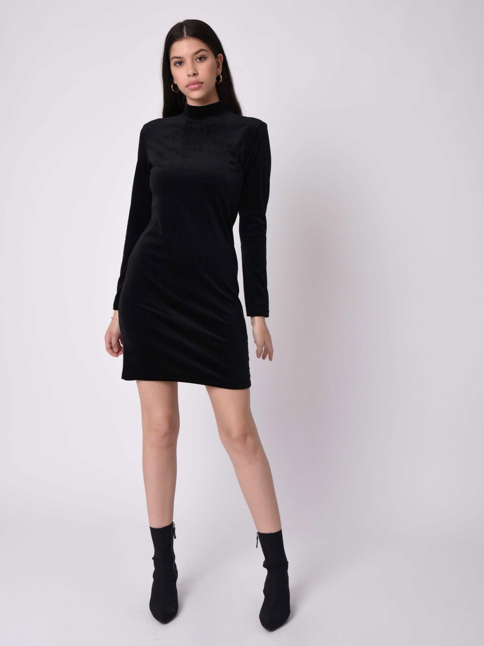 long sleeve turtleneck dress