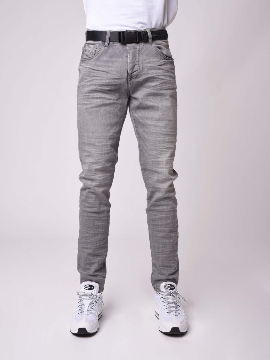 Jeans slim basic gris