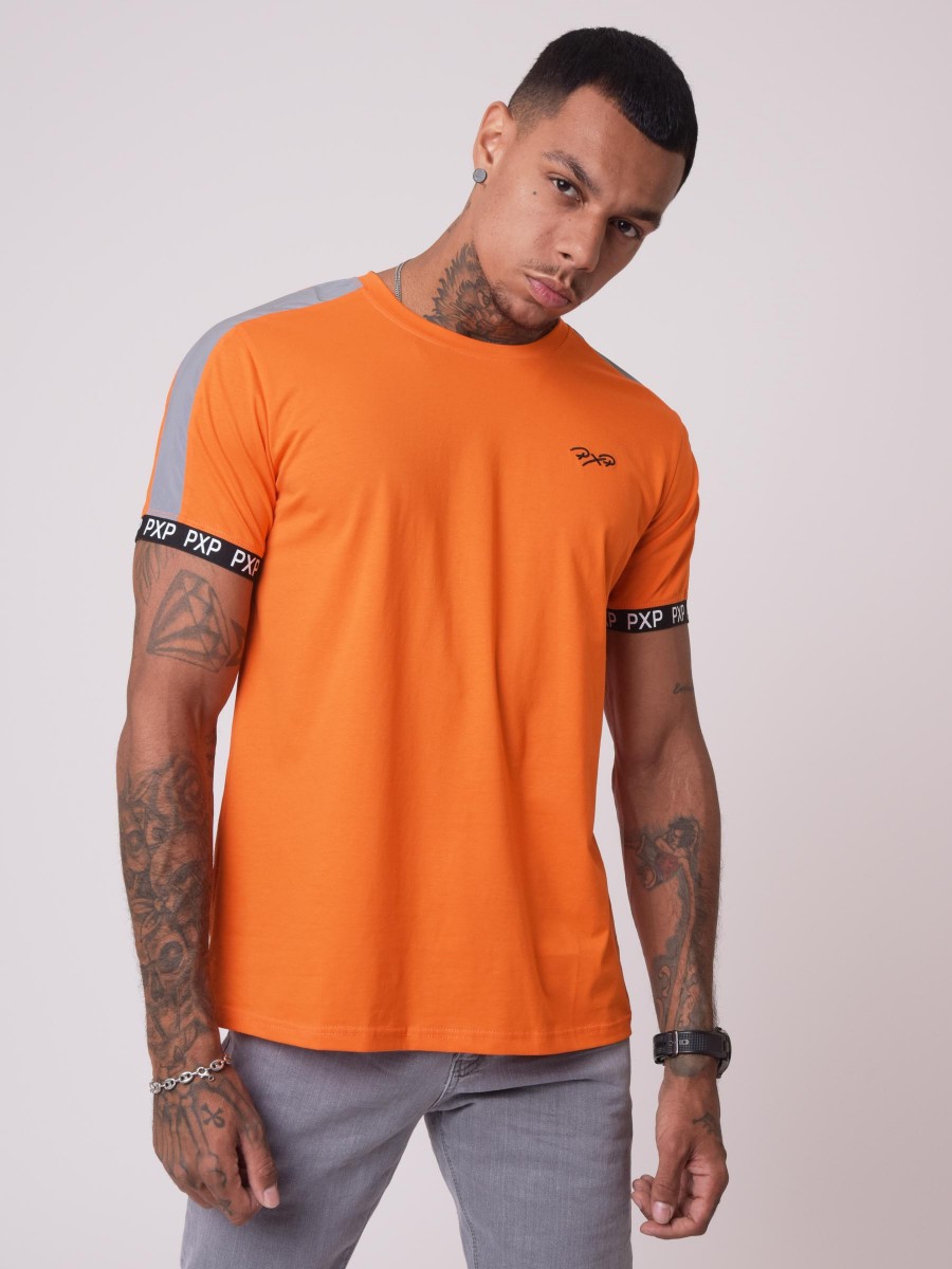 Reflective Track shoulder T-shirt with PXP Elastic cuffs