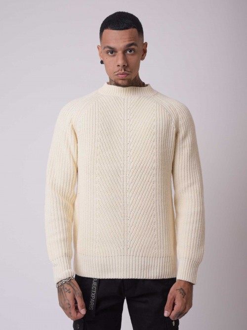 Chunky knit sweater - Beige