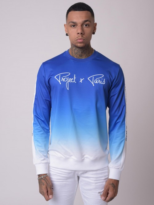 Sweatshirt mit Farbverlauf - Blau