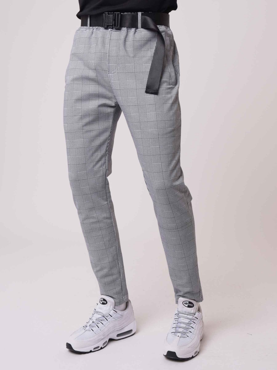 Checked Pant with Belt