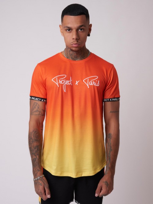Camiseta degradada de verano - Naranja