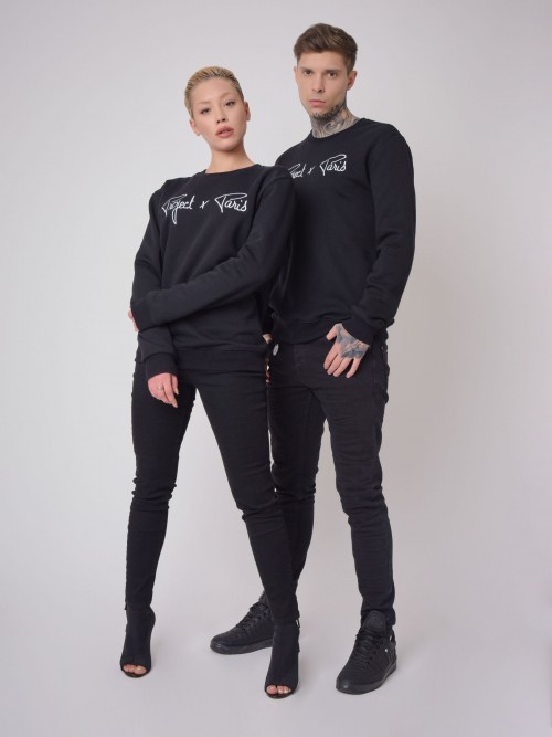 Unisex round-neck sweatshirt Essentials Project X Paris - Black