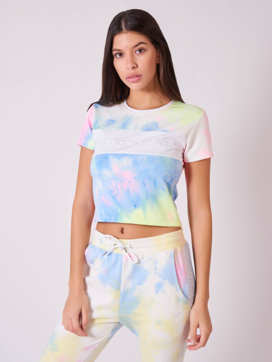 T-shirt court Tie and dye