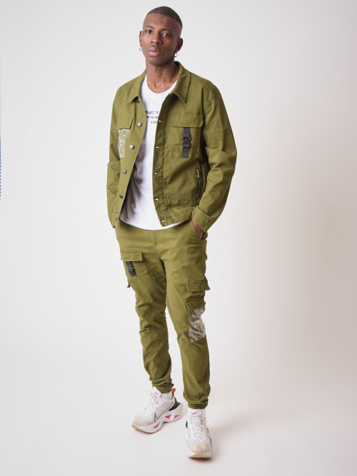 Pantalon Style Cargo poche transparente - Khaki