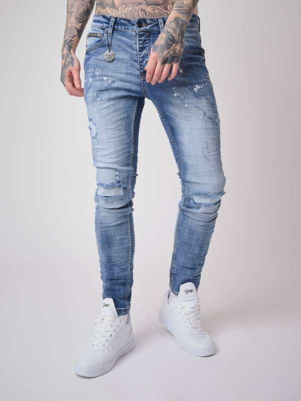 Worn brushed effect Slim fit Jean