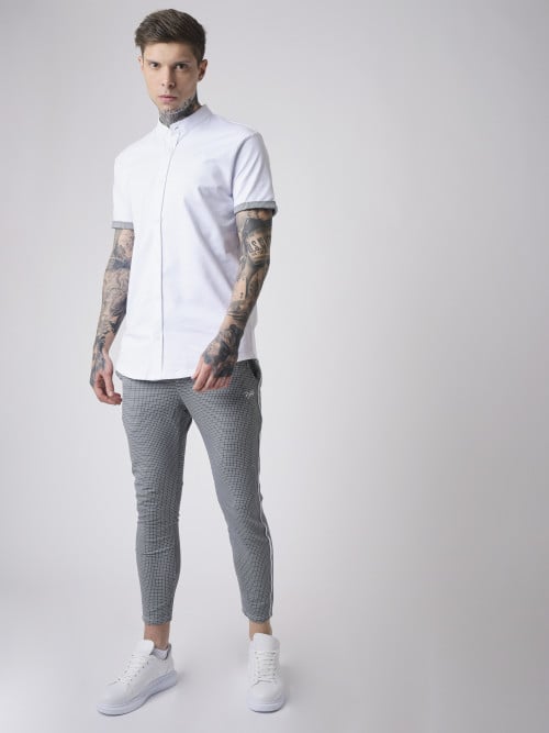 Slim-fit plaid pants - Grey