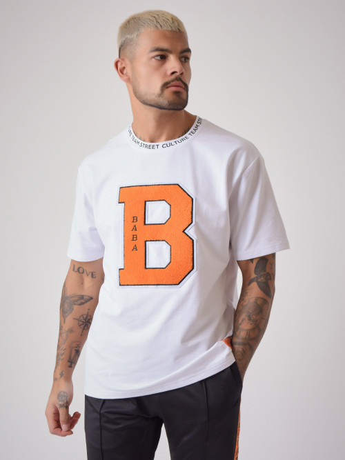 T-shirt Baba Collab loose B - Branco