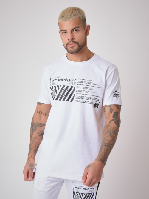 T-shirt gráfica "Baba Collab - Branco