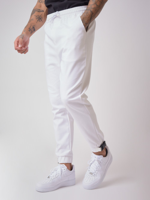 Pantalón de chándal con detalle de pinza "Baba Collab - Blanco