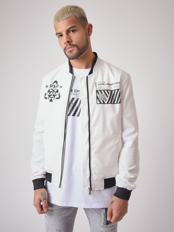 Veste col teddy graphisme " Baba Collab"