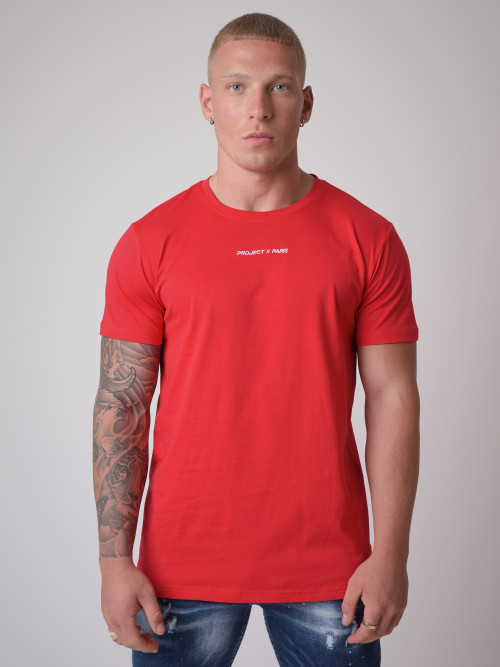 Camiseta con logotipo bordado - Rojo