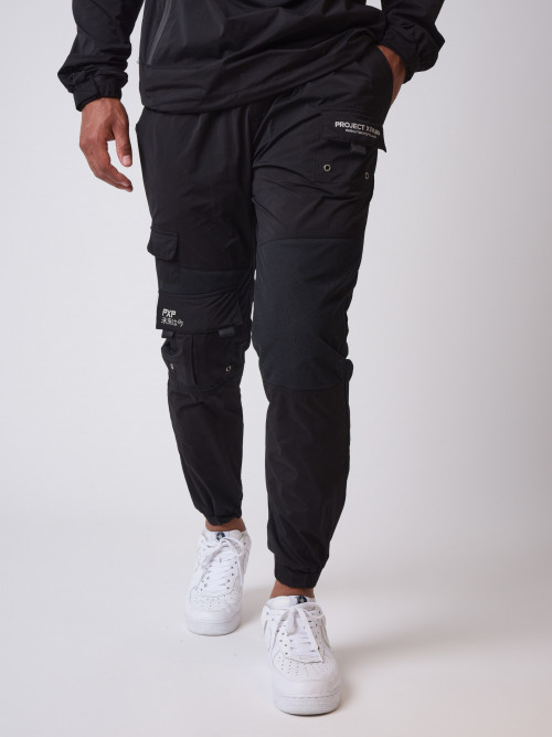 Pantalon poche plaqué - Negro